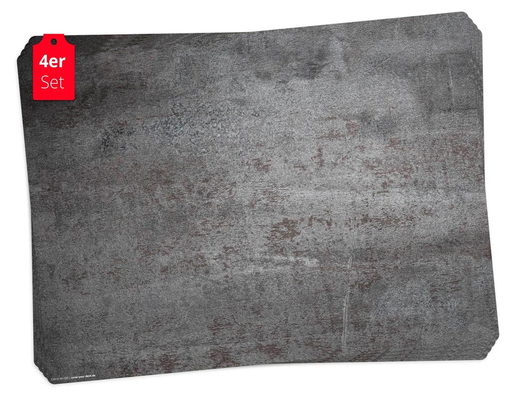 Tischsets | Platzsets abwaschbar – Stahlplatte Metalloptik Produktbild 