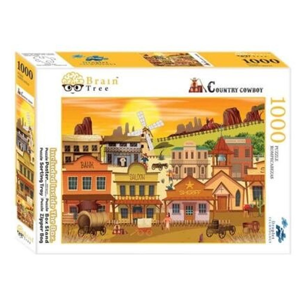 Brain Tree Puzzle Western Town 1000 Teile
