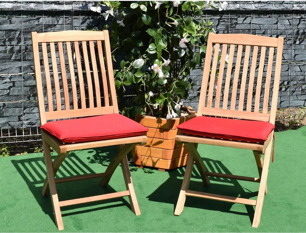 Cuscino Teako Design Ancona 45x38 cm Rosso - Comfort per Sedia Teak