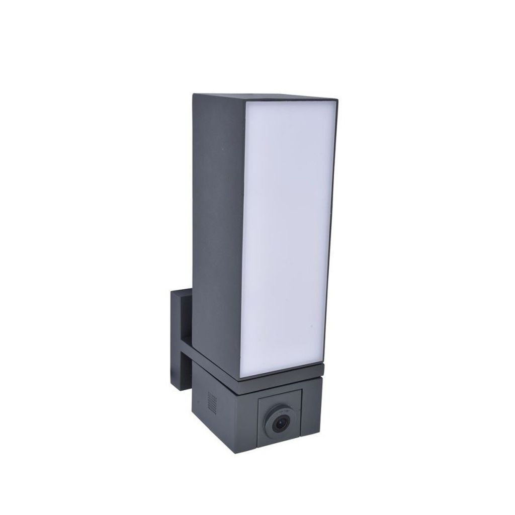 LED 17W vonkajšie nástenné svietidlo s kamerou CUBA Obrázok produktu 