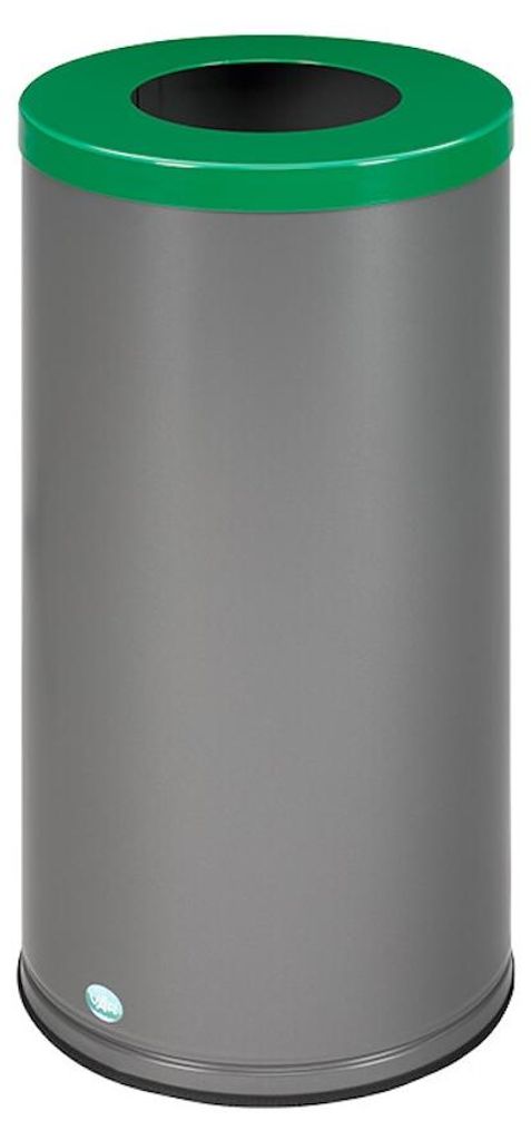 Robuster Wertstoffsammler mit abnehmbarem Deckel | 70 Liter, HxBxT 70x36,5x36,5cm | Verzinkter Stahl | Smaragdgrün