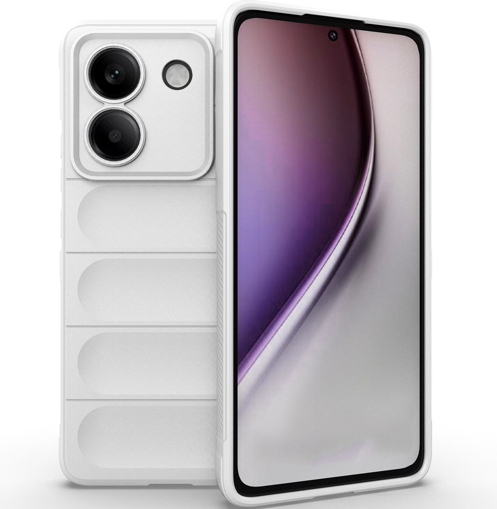 Handyhülle für Xiaomi Poco M7 Pro 5G Weich TPU Silikon Stossfest Anti-rutsch Hülle Weiß
