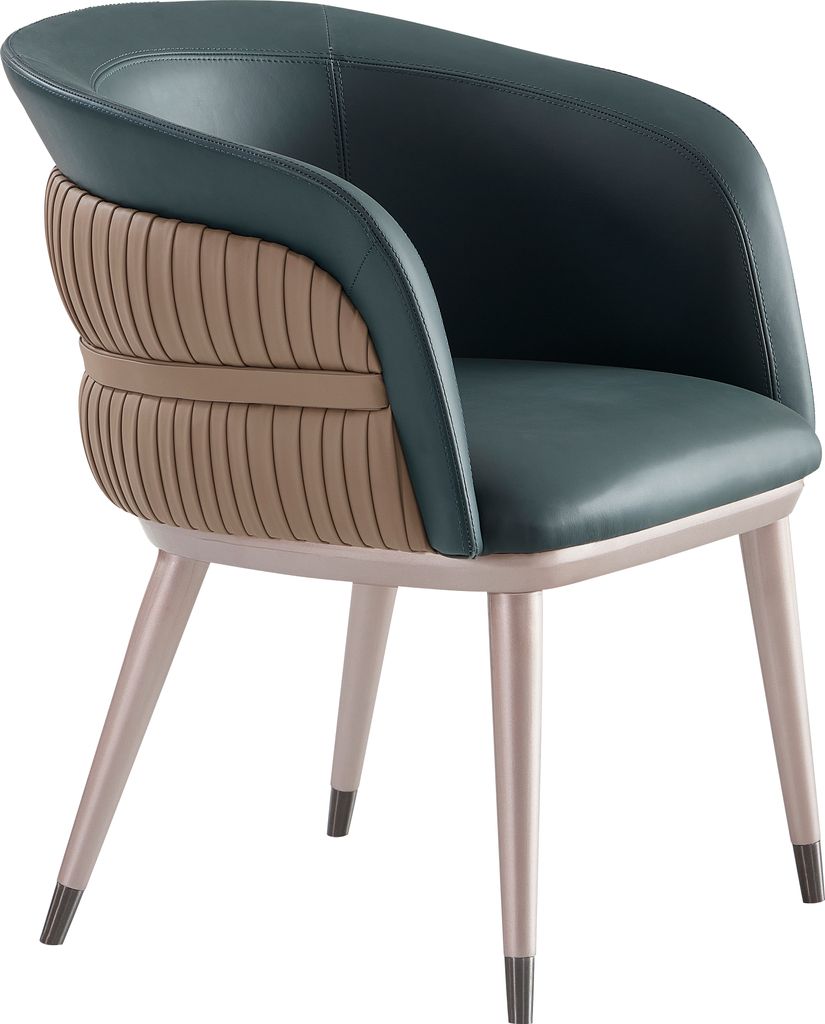 Stuhl Grün Club Lounge Moderne Design Möbel Luxus Stühle Edelstahl Leder Sessel