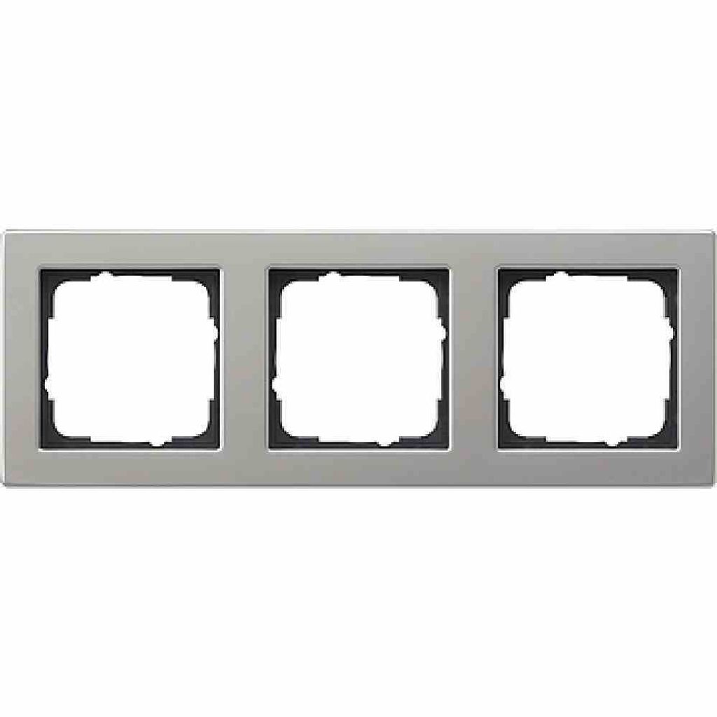 GIRA 021333 Abdeckrahmen 3f Gira E2 Edelstahl (21333)