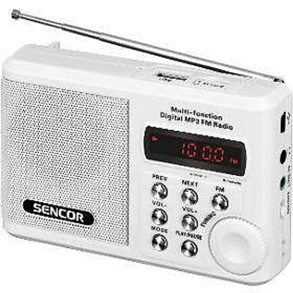 Radio Sencor SRD 215 W Blanche avec Batterie Rechargeable et Entrée USB