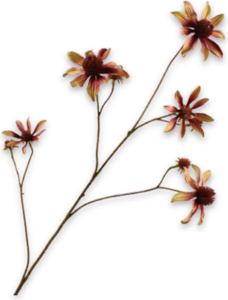 Silk-ka Kunstblume - Seidenblume Rudbeckia Zweig gelb-braun 91 cm