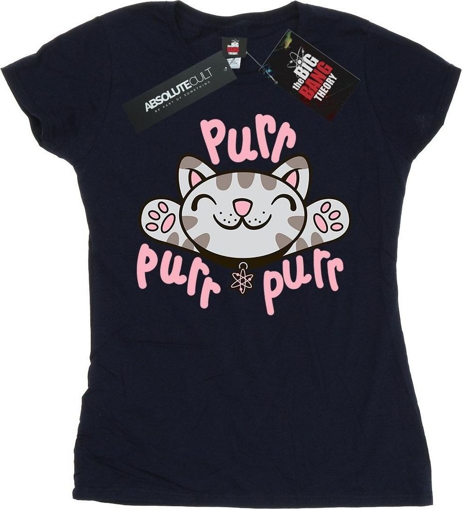 Big Bang Theory - "Soft Kitty Purr" T-Shirt für Damen BI9477 (S) (Marineblau)