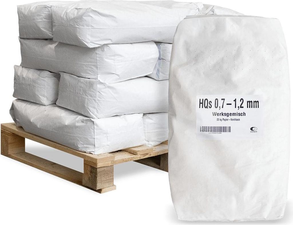 Galamio Quarzsand Uni 0,7 - 1,2 mm 25kg x 12 Sack 300kg Produktbild 