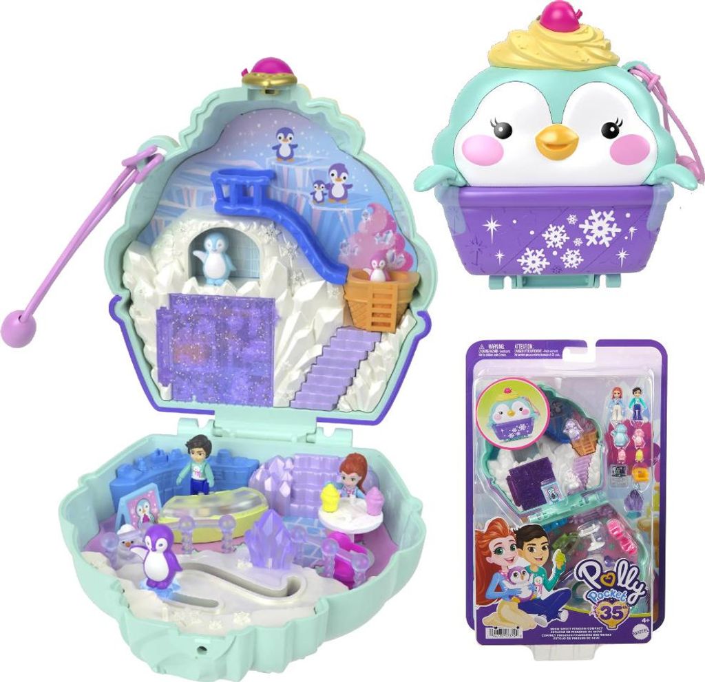 Mattel Polly Pocket Zestaw Śnieżny Pingwinek HRD34 Produktbild 