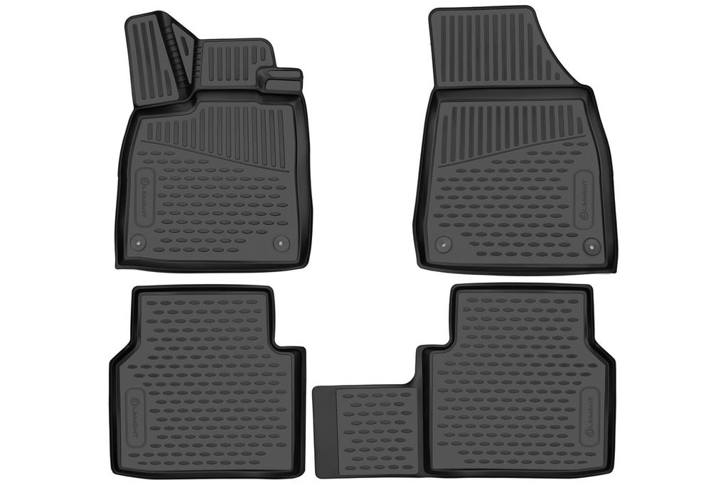 ELEMENT Gummi-Fussmatten 3D kompatible mit SKODA Enyaq, 2020->, 4 tlg.