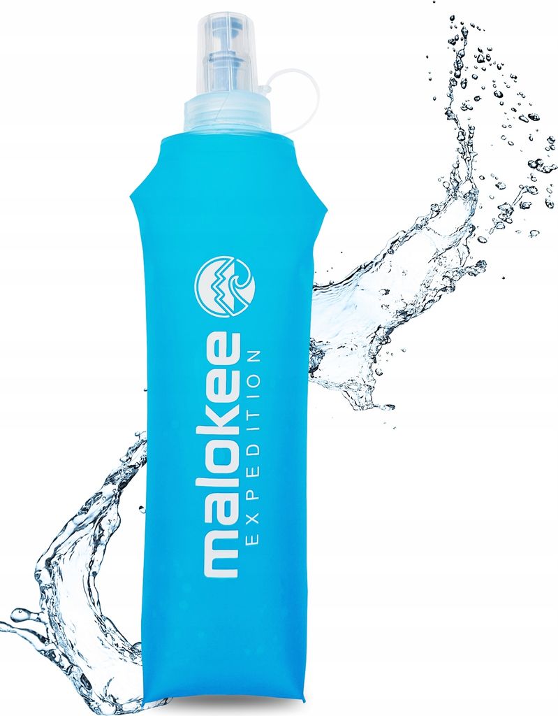Softflasche Soft Flask 500 ml blau flexibel Sport zum Laufen