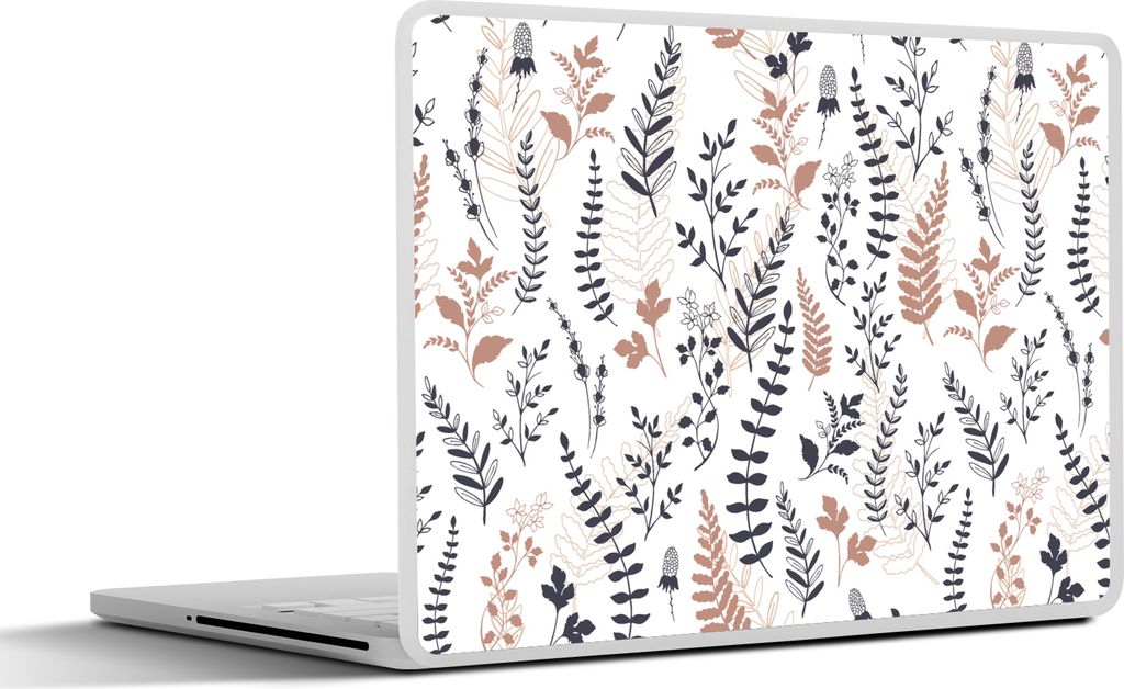 MuchoWow Laptop Aufkleber Sticker Cover Blätter - Blumen - Design 36.5x27.5 cm - Laptop-Sticker