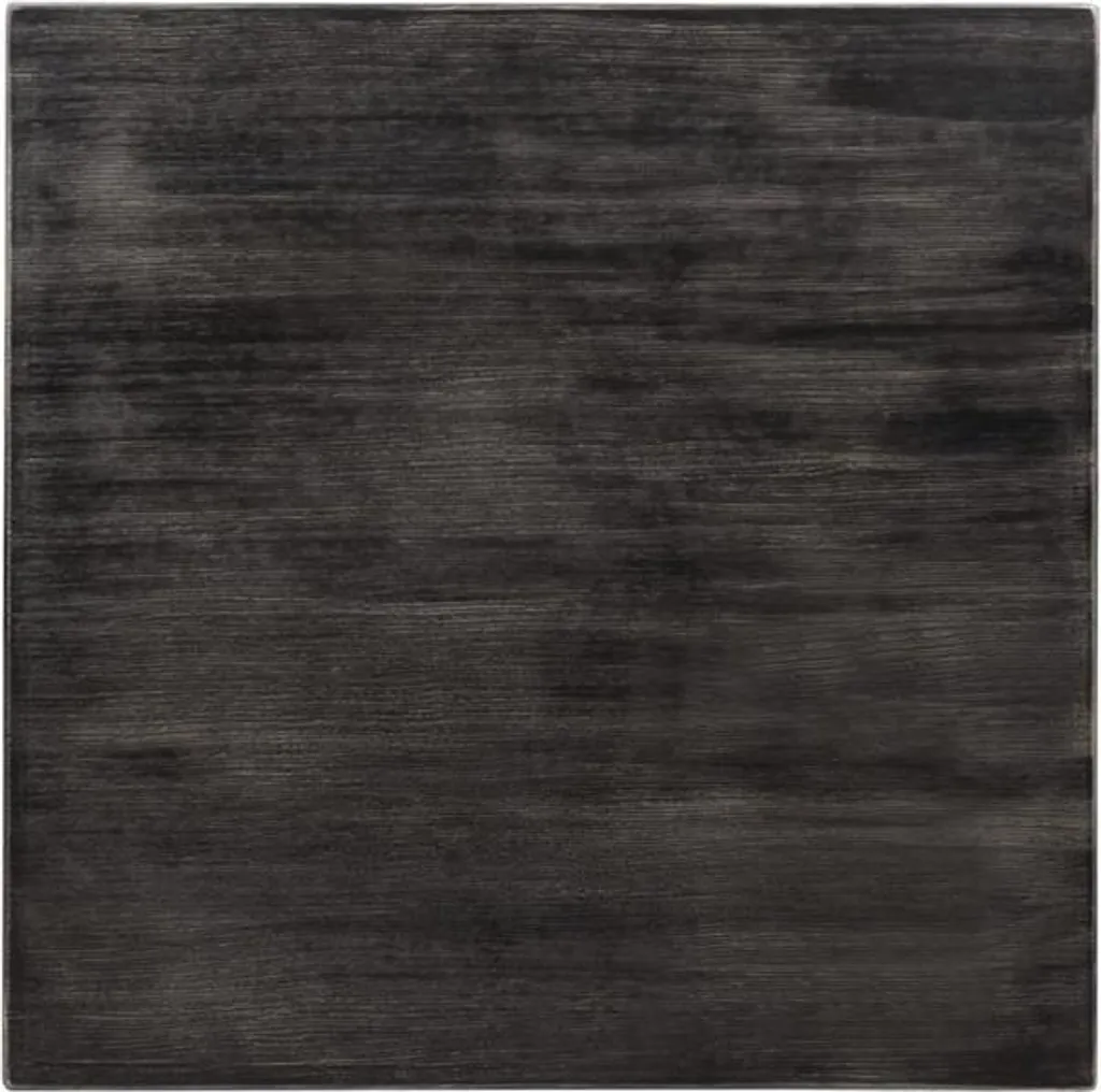 Plateau de table carré Bolero noir vintage 700 mm pré-percé pour CHR