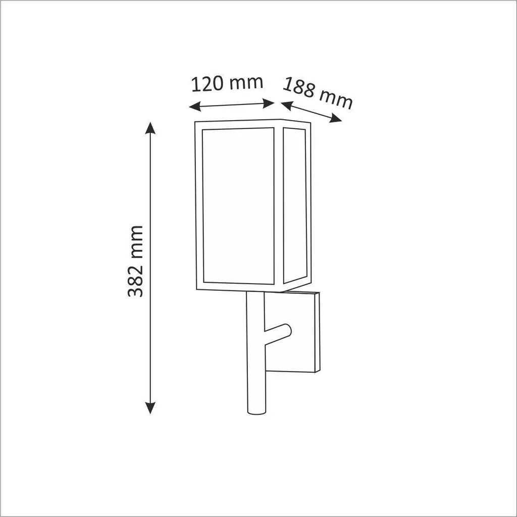 Applique d'extérieur Graphite Malmo 309181 Polux 1xE27 Design Moderne