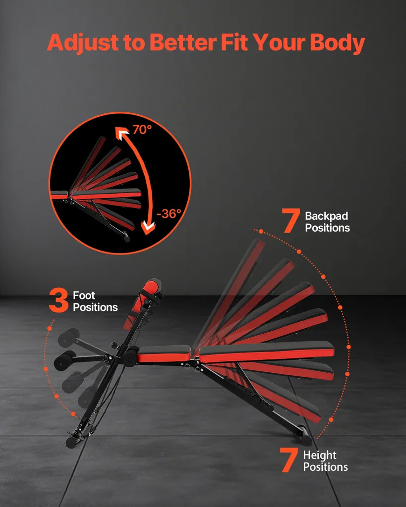 Banc de musculation compact et stable pour résoudre le manque d'espace