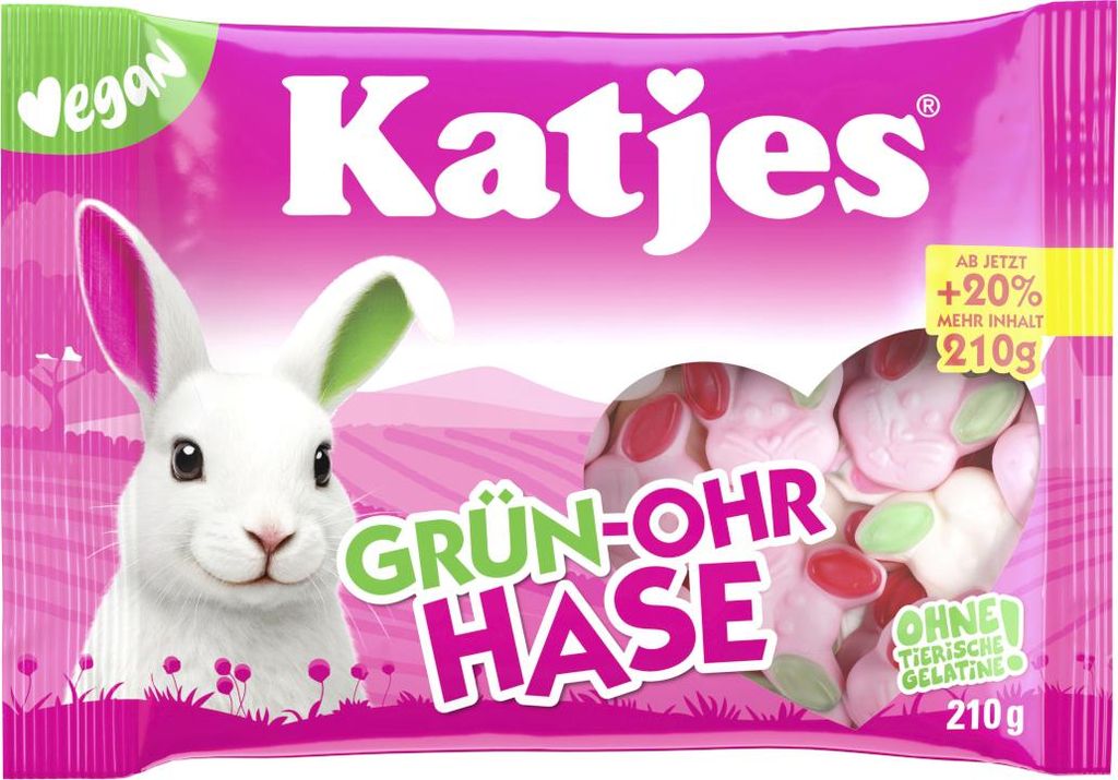 Katjes „Zielonouchy Królik” – pianki cukrowe z żelkami Zdjęcie produktu 