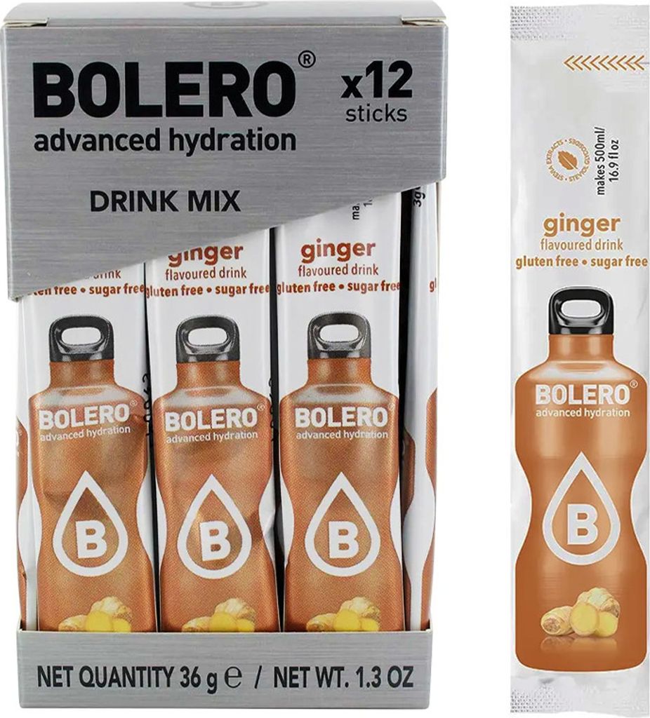 Bolero Instantgetränk Ingwer 12x3g mit Stevia Zuckerfrei Produktbild 