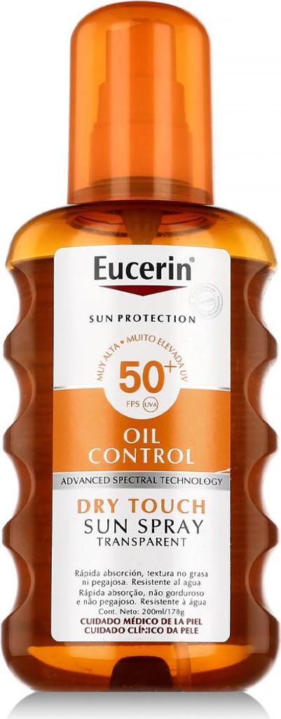 Eucerin Sun Protection Oil Control Dry Touch Sun Spray Transparent SPF 50+ 200 ml
