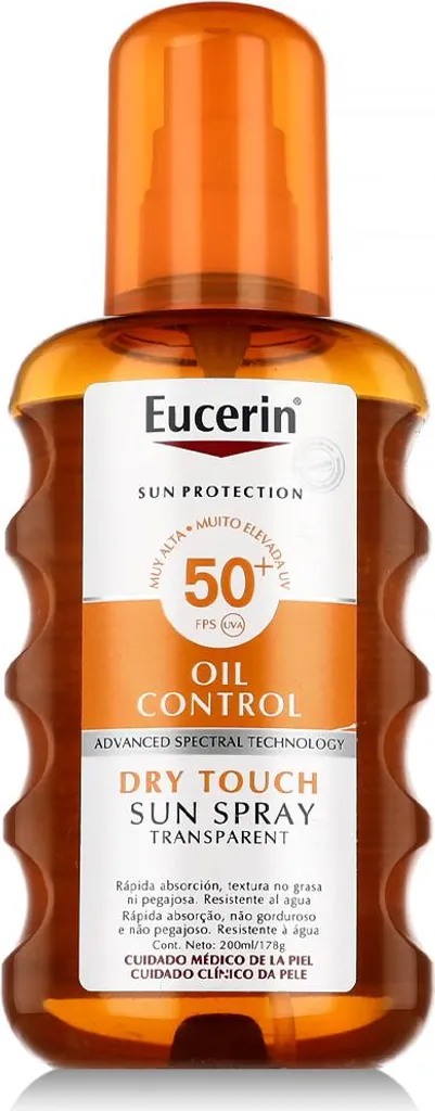 Eucerin Sun Protection Spray Transparent SPF 50+ 200ml Brume Invisible