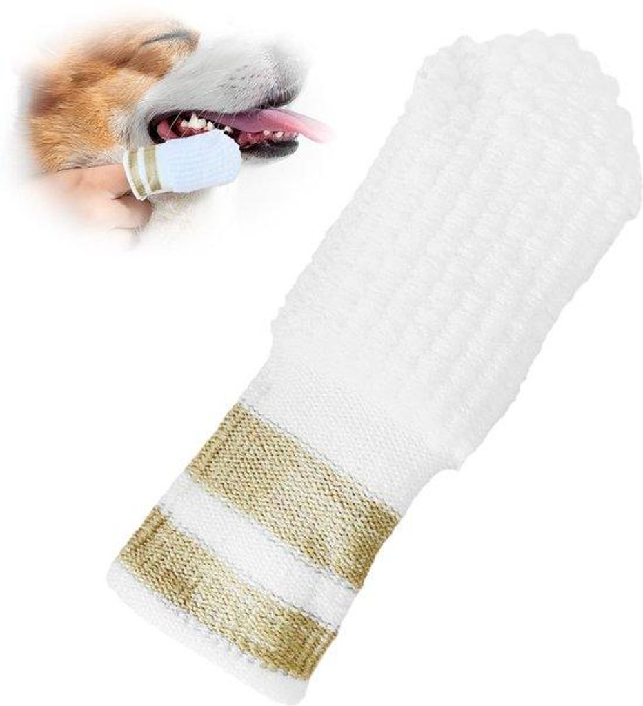 Zachte vingerborstel voor Hunde-Zähne mit ergonomischem Design und Mikrofasern