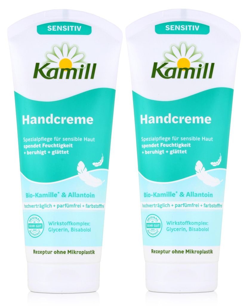 Kamill Handcreme Sensitiv 100ml mit Bio Kamille & Allantoin (2er Pack)