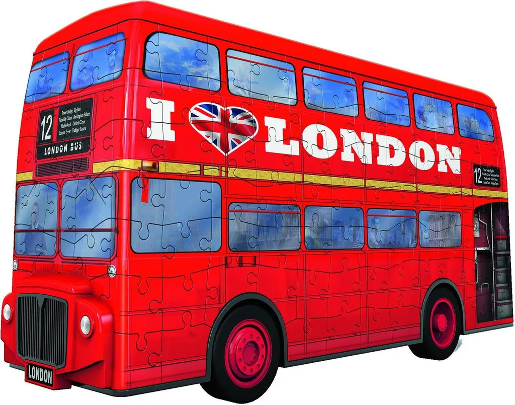 Ravensburger 12534 Puzzle 3D London Bus 216 Pièces - Maquette Bus Anglais