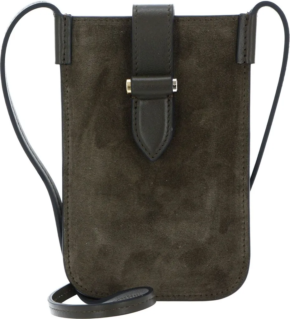 DECADENT Cuir Sac pour Téléphone Portable Fiona Mobile Bag Suede Army Vert