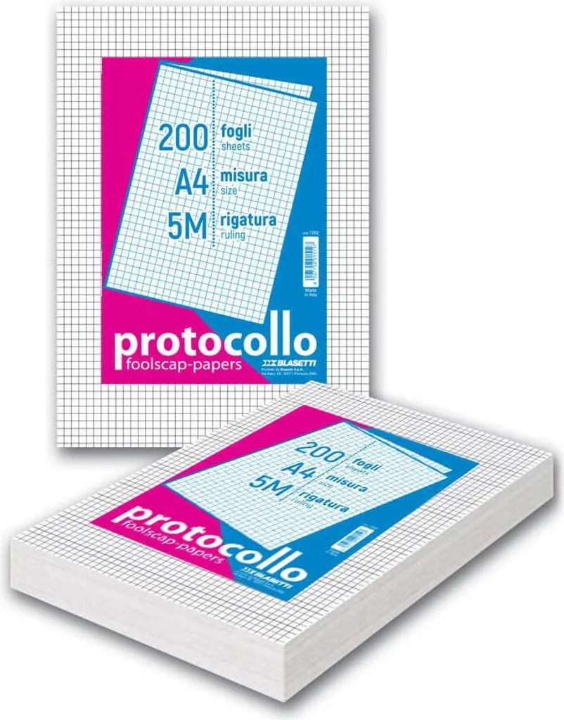 Blasetti 2247 Carta A4 Inkjet 20 Fogli Bianco per Progetti Creativi