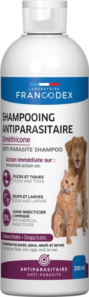 Shampooing antiparasitaire FRANCODEX pour chiens et chats Image du produit 