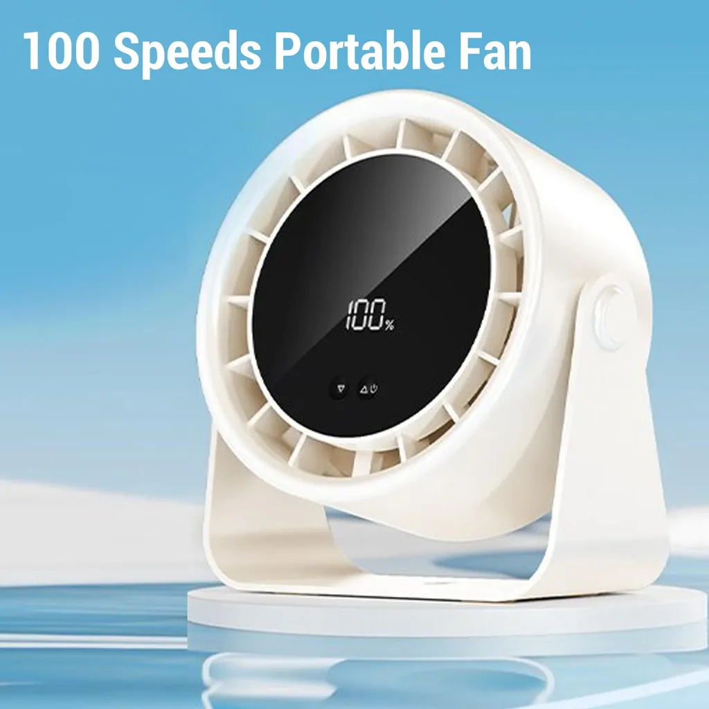 Ventilateur de table rechargeable à 100 vitesses et fixation murale Flip - 4