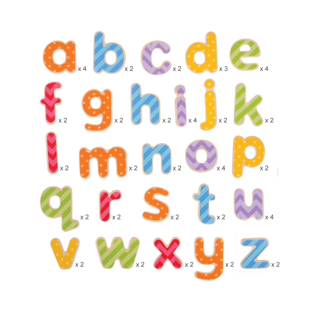 Alfabeto magnetico a colori (lettere piccole) Immagine del prodotto 