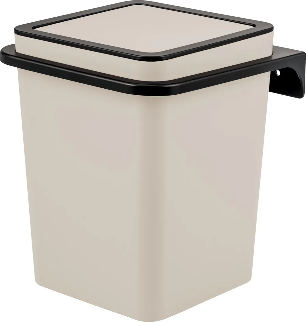 bremermann Poubelle Cosmétique SAVONA Softtouch Murale en Plastique Beige