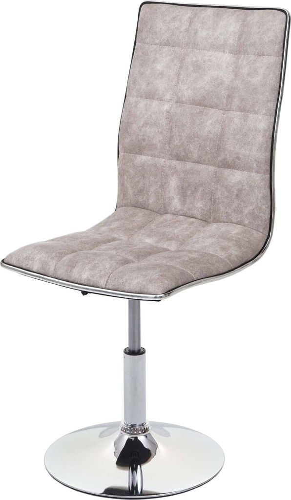 Esszimmerstuhl MCW-C41, Stuhl Küchenstuhl, höhenverstellbar drehbar, Stoff/Textil MVG- vintage grau
