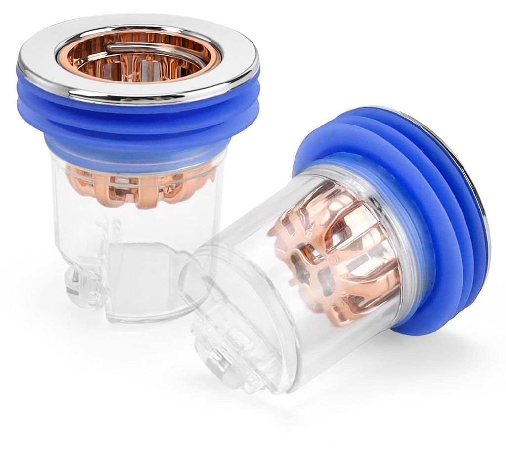 Set aus 2 Duschgeruchsfallen, Rückflussverhinderern für 32-44 mm Bodenabläufe, Abflussstopfen mit Sieb zur Verhinderung von Gerüchen, Insekten ...