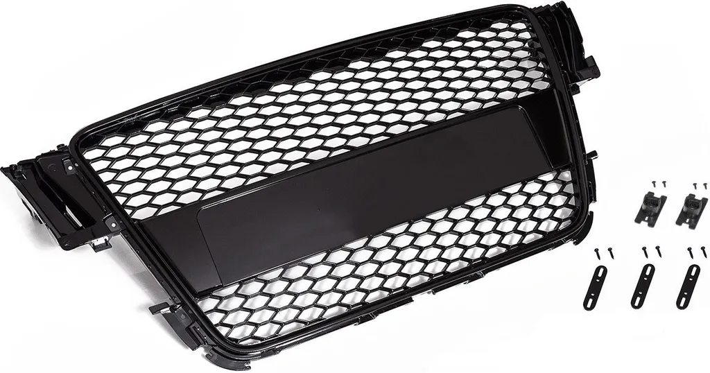 Calandre Sport Audi A5 8T 2007-2011 pour Look RS Noir Brillant nid d'abeille