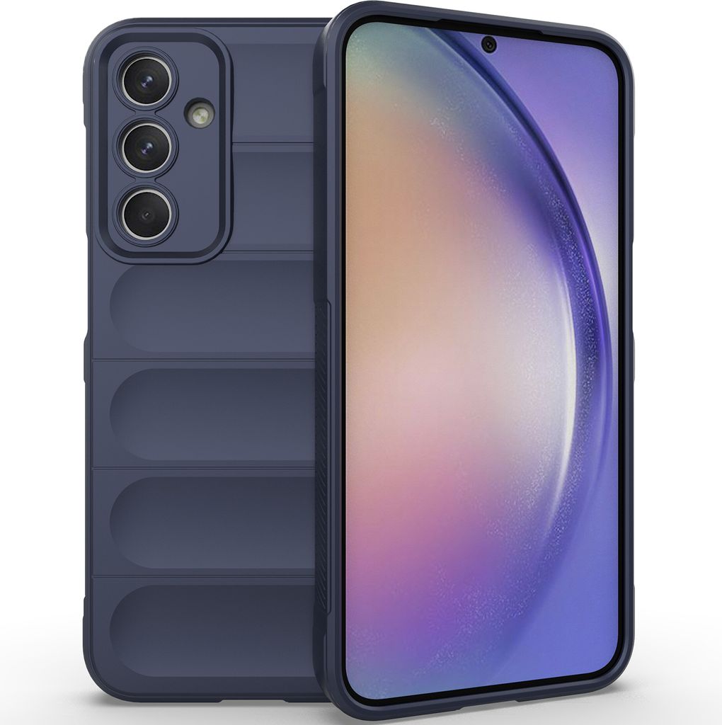 Handyhülle für Samsung Galaxy M35 Weich TPU Silikon Stossfest Anti-rutsch Hülle Dunkelblau
