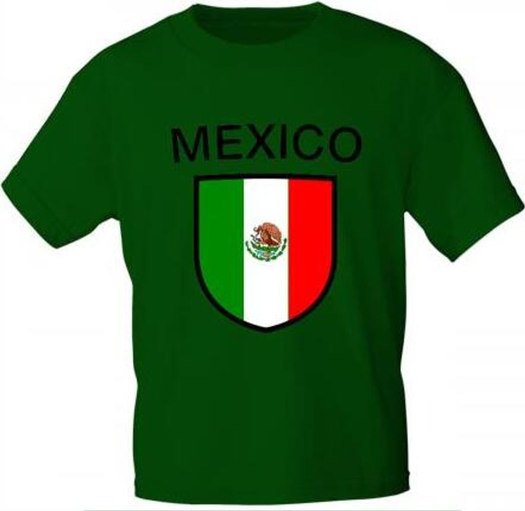 Kinder T-Shirt mit Print - Mexiko - 76107 - grün - Gr. Produktbild 