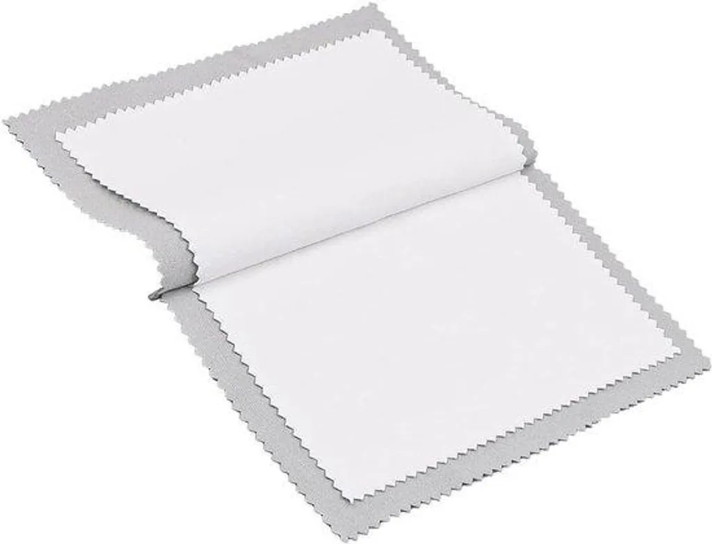 Chamoisine pour bijoux en argent, lot de 5 lingettes de polissage 8cm