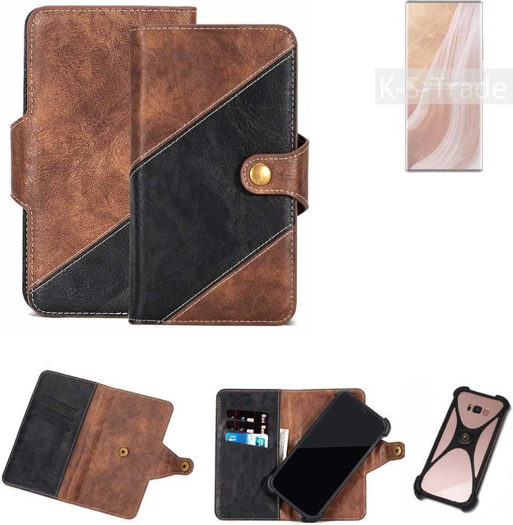 K-S-Trade Handyhülle Schutzhülle Bookstyle Case kompatibel mit ZTE Axon 40 Ultra Klapphülle Cover Hülle Schutztasche 1x