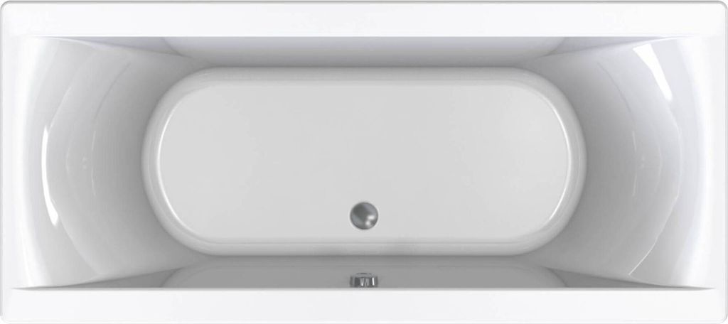 Ben Naria Slim Badewanne mit schmalem Rand 180x80 cm - weiß - Eingebaute