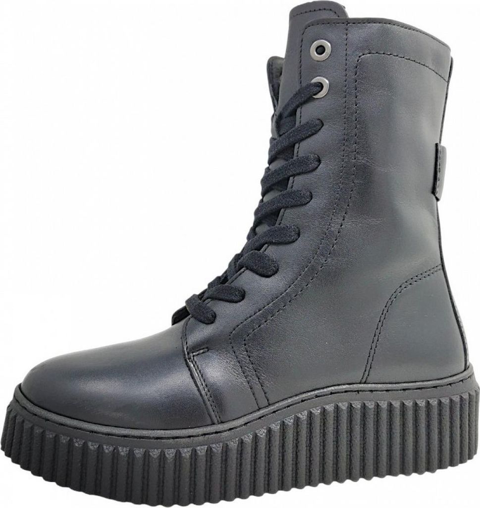 Marc O'Polo Lace Flatheel Bootie Schnürstiefel Schwarz in Gr. 42