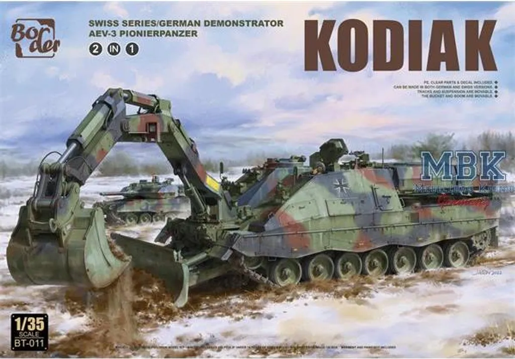 Char de Pionnier Kodiak AEV-3 Border BT-011 pour Diorama Militaire