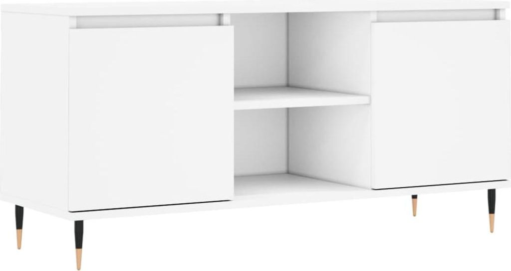 vidaXL TV-Schrank Weiß 104x35x50 cm Holzwerkstoff