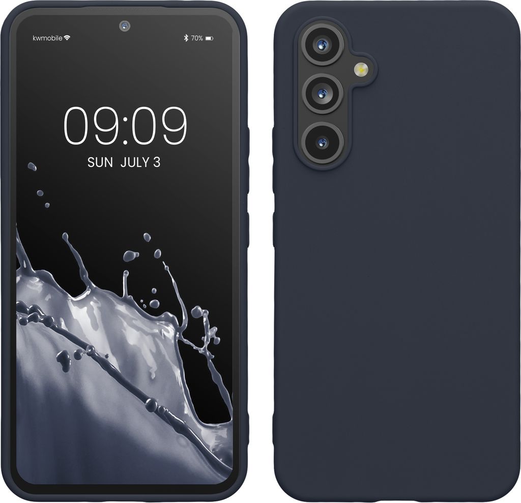 kwmobile Hülle kompatibel mit Samsung Galaxy A54 5G Hülle - TPU Silikon Handyhülle - Schutzhülle stoßabsorbierend flexibel - Case in Dunkelblau