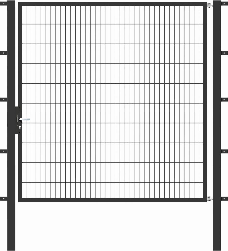 Alberts Einzeltor Flexo mit Zubehör, zum Einbetonieren, anthrazit, Breite 200 cm, Höhe 200 cm