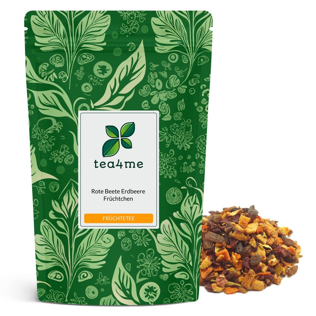 tea4me Rote Beete Erdbeer Früchtchen Früchtetee mit Erdbeere-Geschmack