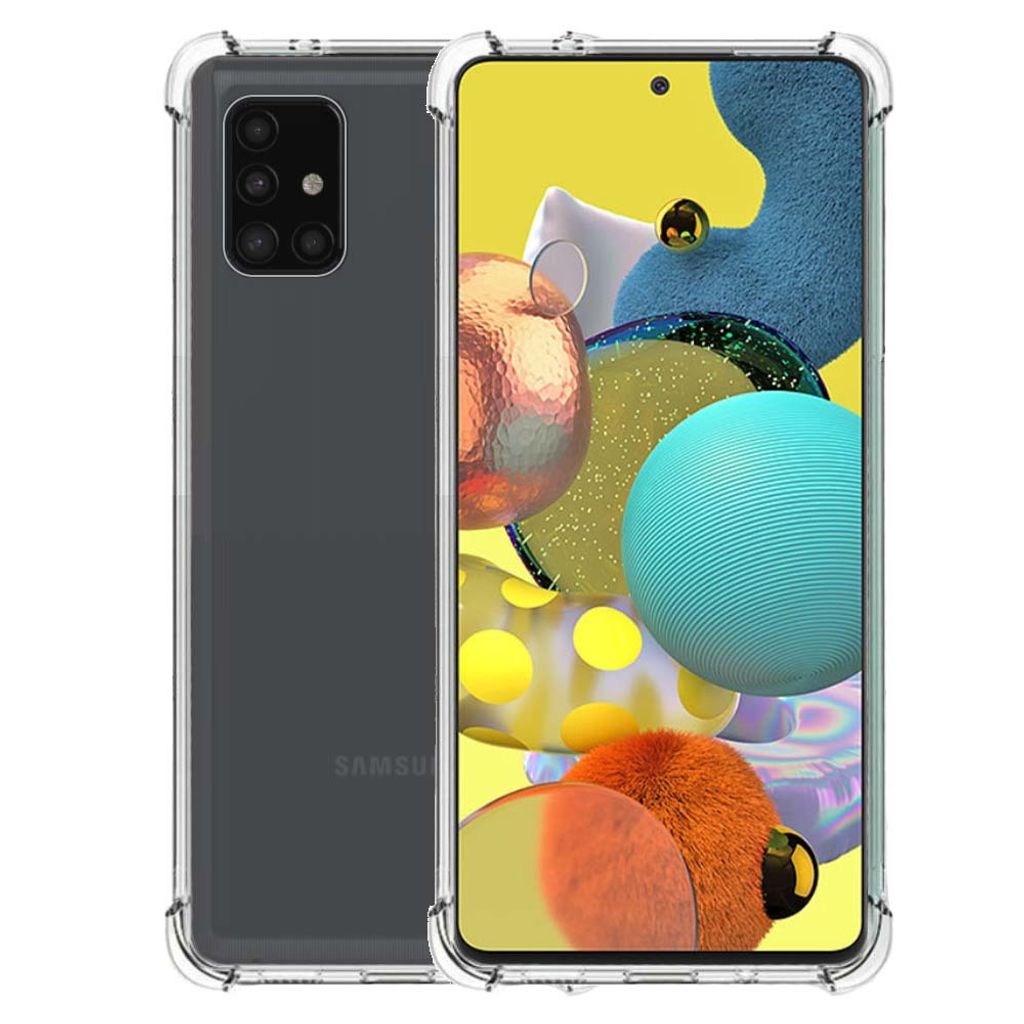Smartphonica TPU Hartschalenetui für Samsung Galaxy A51 5G stoßfest transparent