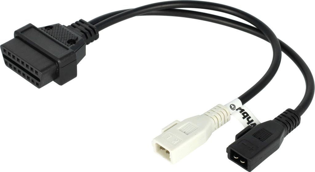 vhbw OBD Adapter 4Pin-OBD1 auf OBD2 kompatibel mit Audi 80, A6 C4, 100 C4, B4, B3, Coupe, Cabrio - 13,1 cm