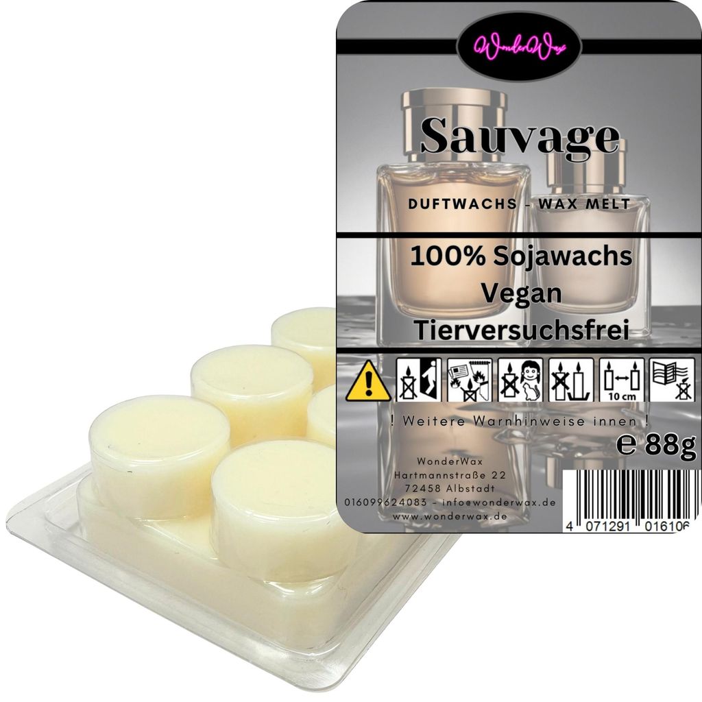 WonderWax Duftwachs Wax Melts für Duftlampe, 6 Kreise Duftmelt Wachsmelt Sojawachs Duftwachs Würfel für Raumdüfte, Wachs Duftöl Winter Indoor ...