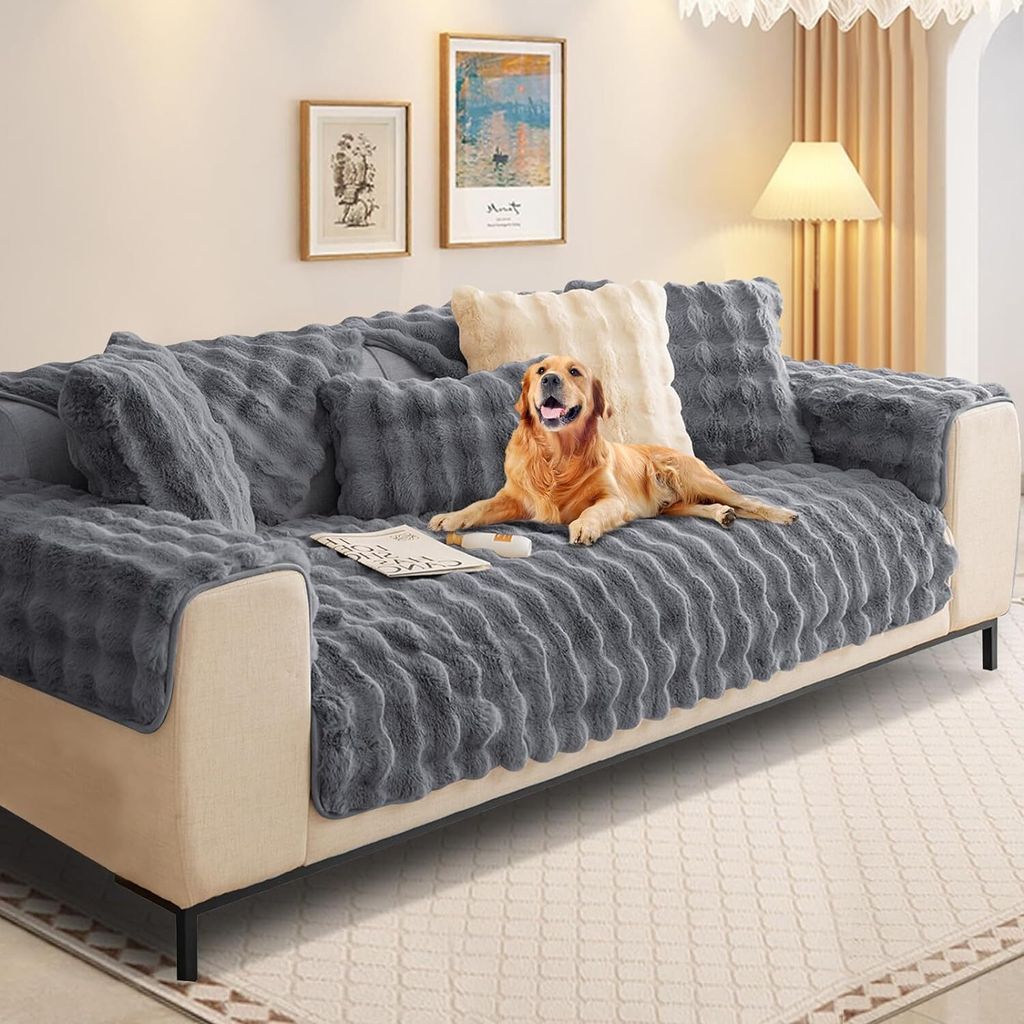 Kaninchen Plüsch Sofabezug L Form 1/2/3/4 Sitzer Sofa Produktbild 1